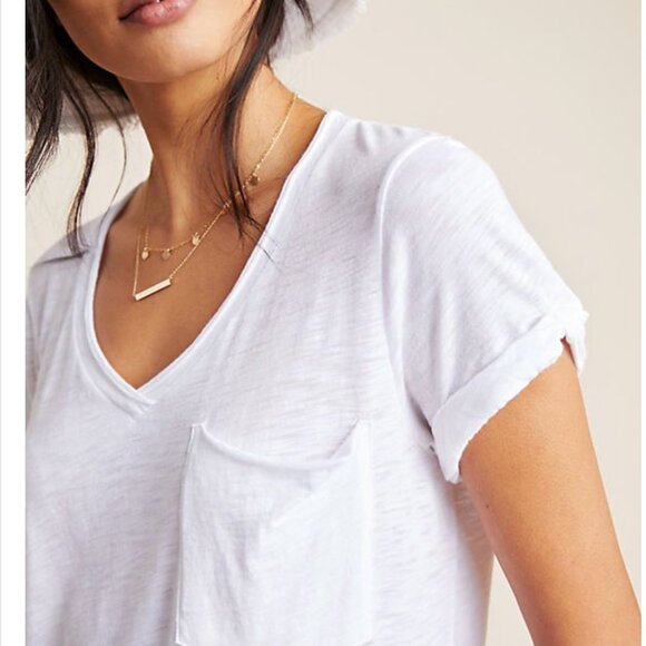 Anthropologie T.La Lars Classic V-Neck Tee - Picture 9 of 17